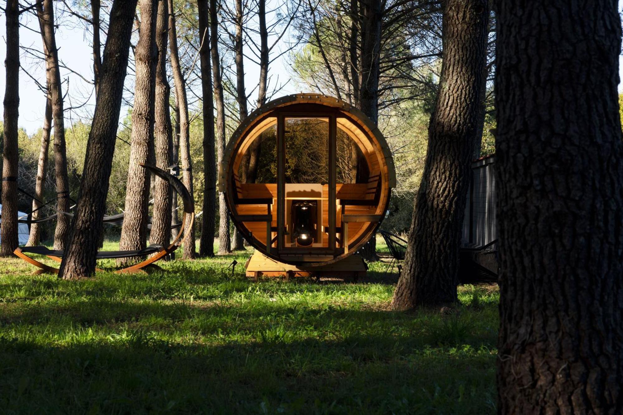 L Ost In Sensations -Hebergements Insolites Et Suites De Luxe Spa Sauna Piscine Foret Marcenais Dış mekan fotoğraf