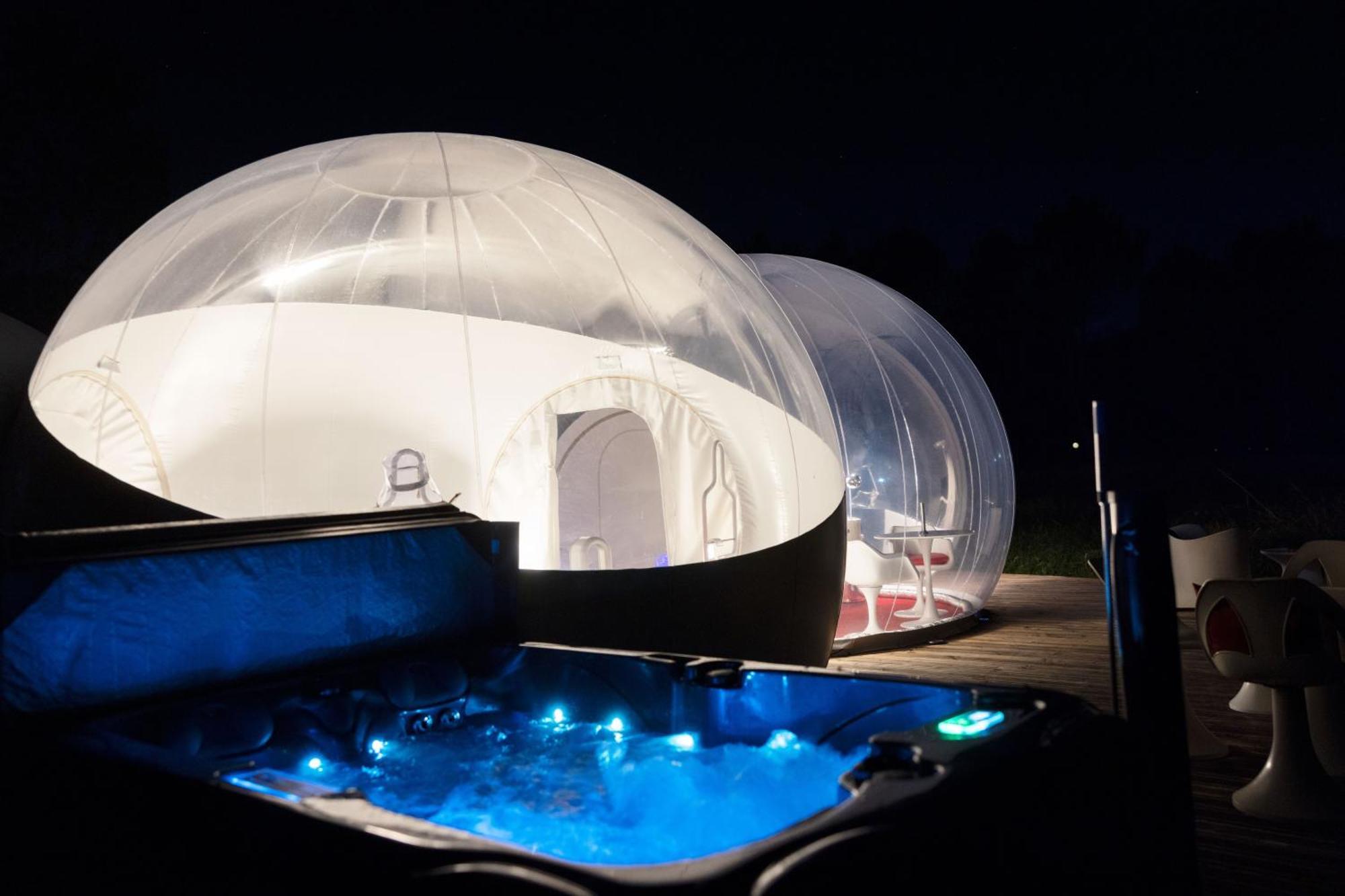 L Ost In Sensations -Hebergements Insolites Et Suites De Luxe Spa Sauna Piscine Foret Marcenais Dış mekan fotoğraf