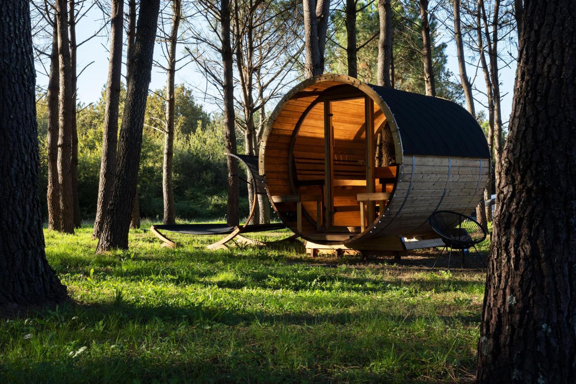 L Ost In Sensations -Hebergements Insolites Et Suites De Luxe Spa Sauna Piscine Foret Marcenais Dış mekan fotoğraf